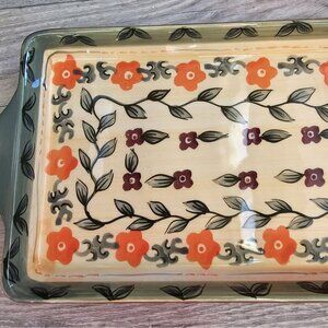 Style Eyes By BAUM BROS. "Tuscan Floral Collection" Rectangular Serving Plate